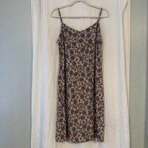 Vintage Old Navy Y2K Midi Dress Womens 10 Floral Boho Artsy Coquette
